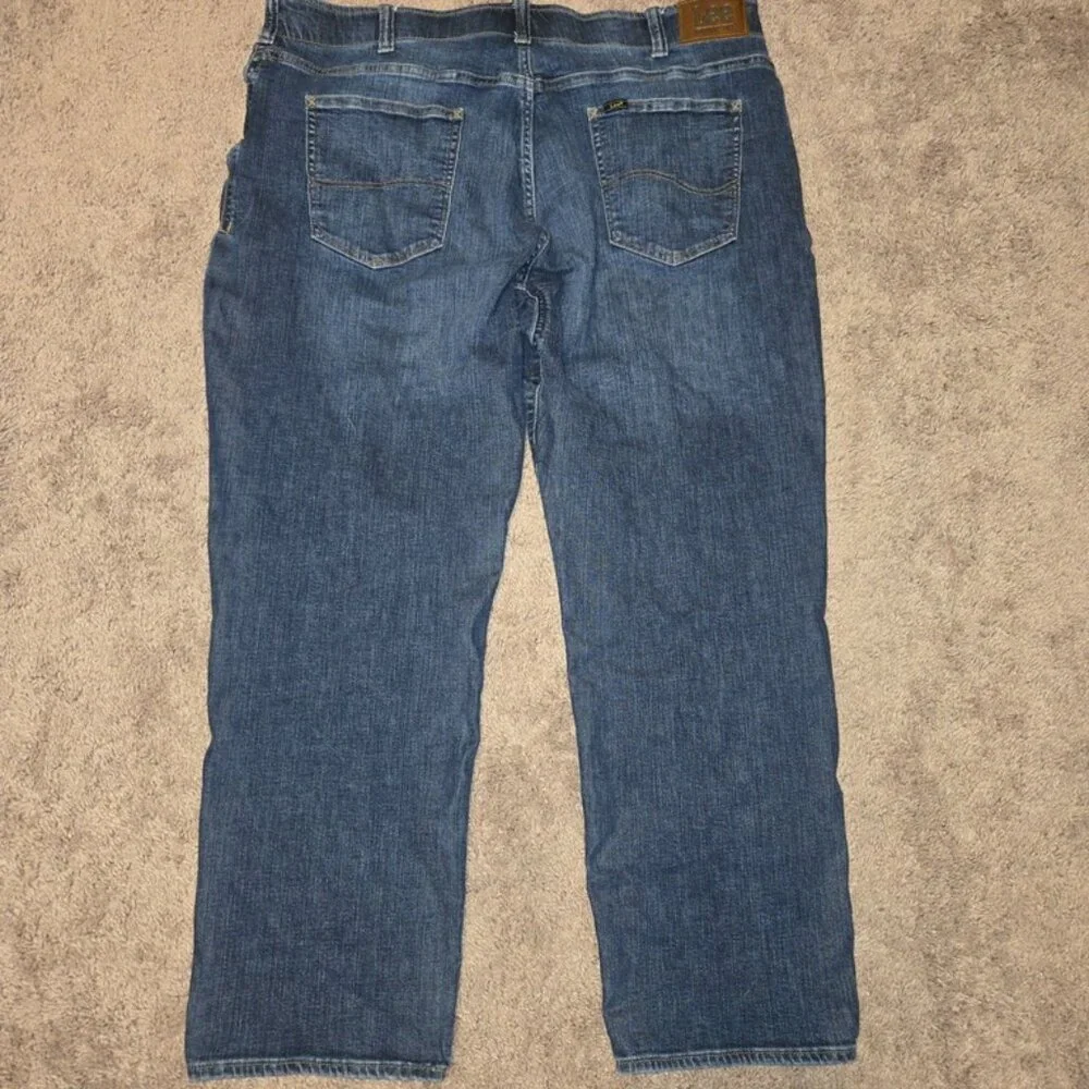 Lee Extreme Motion Jeans Men's 42x30 Denim Blue Regular Fit Straight Leg - Picture 5 of 9
